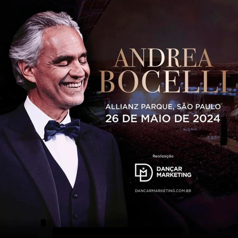 Shows Excursão Show Andrea Bocelli RD Cultural Excursões para