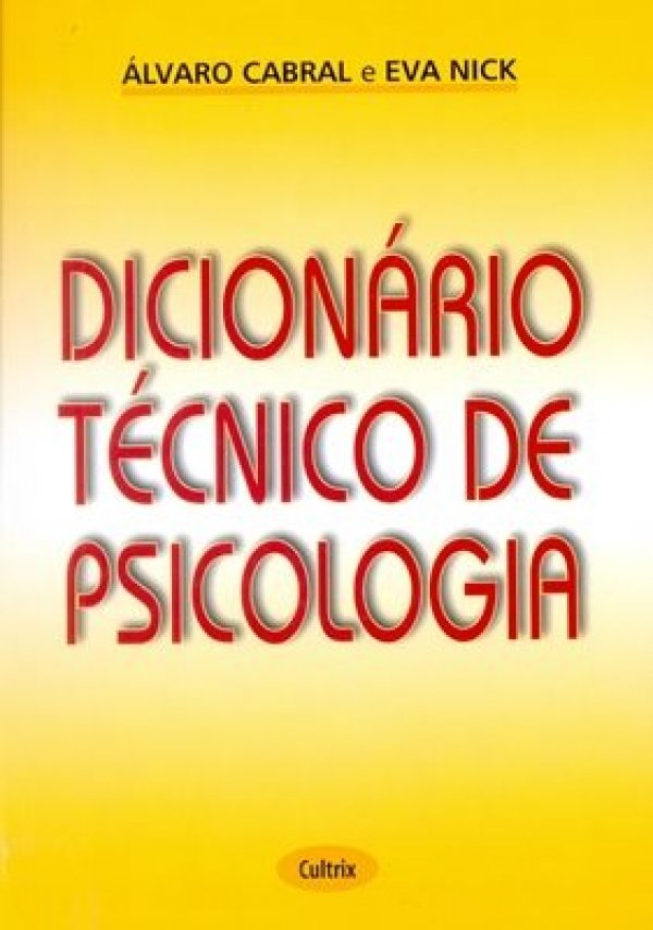 DICIONÁRIO TÉCNICO DE PSICOLOGIA