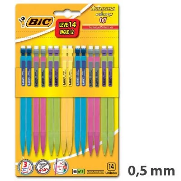 LAPISEIRA - BIC SHIMMERS - 0.5 MM - CORES SORTIDAS