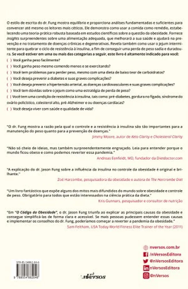 O código da obesidade: decifrando os segredos da prevenção e cura da obesidade