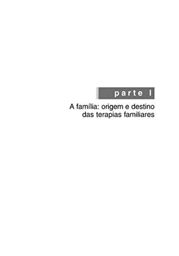 Manual de Terapia Familiar: Volume 1