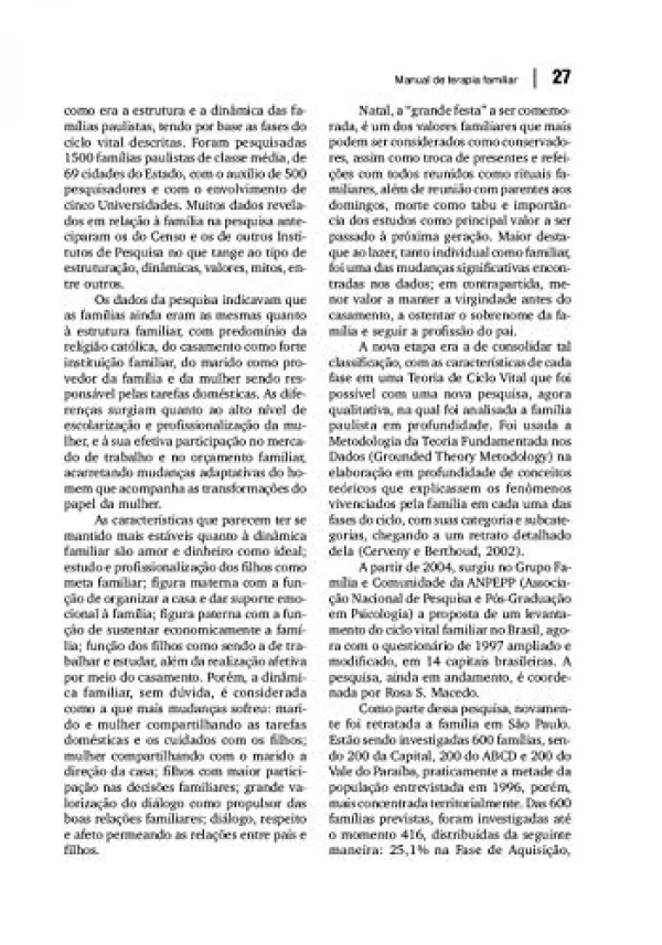 Manual de Terapia Familiar: Volume 1