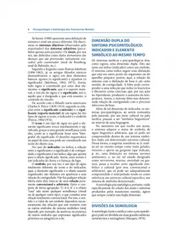 Psicopatologia e Semiologia dos Transtornos Mentais