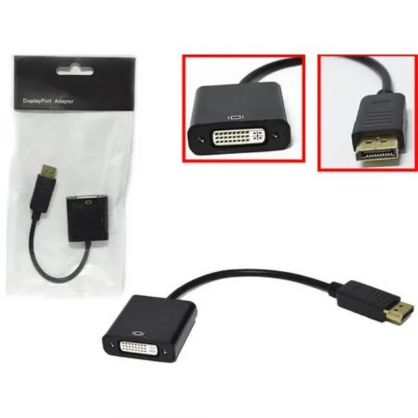 Adaptador Conversor DisplayPort Macho x Dvi 24+5 Femea