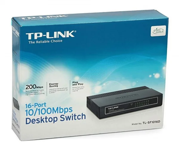 Switch 16 Portas Fast (10/100Mbps) TP-Link TL-SF1016D