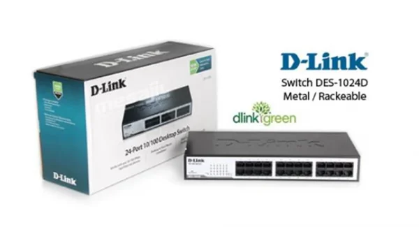 Switch 24 Portas Fast (10/100Mbps) D-Link DES-1024D