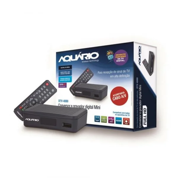 Conversor Digital E Gravador Aquario DTV-4000