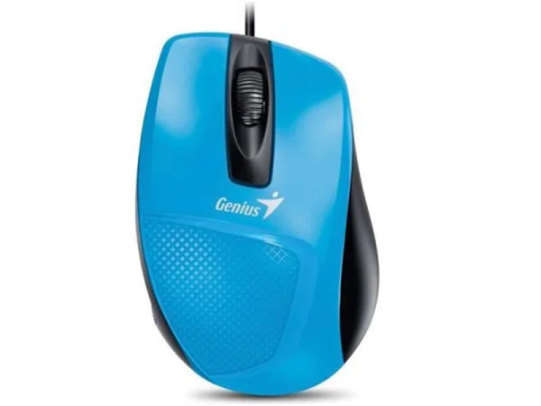 Mouse Genius DX-150X Ergonomico Azul (USB / 1000 DPI / 3 Botoes / Cabo 1,5m)