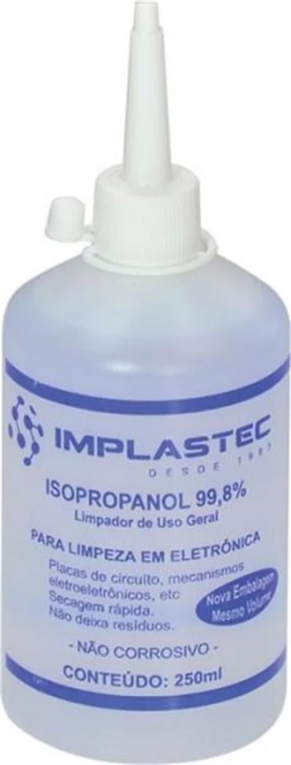 Alcool Isopropilico 250ML com Bico Implastec