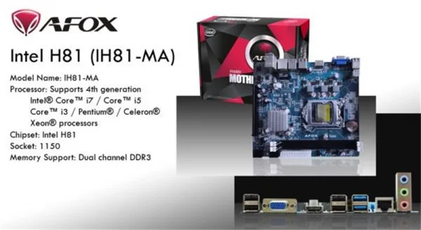 Placa Me Intel LGA 1150 Afox H81-Ma USB 3.0 / HDMI / VGA