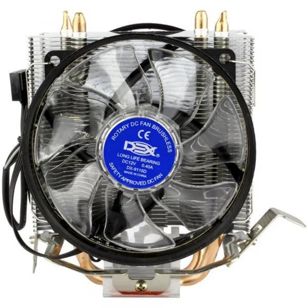 Cooler de Processador Intel e AMD Duplo Fans Azul Dx-9115D