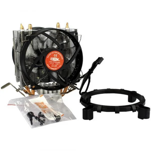 Cooler de Processador Intel e AMD Duplo Fans Vermelho DX-9115D