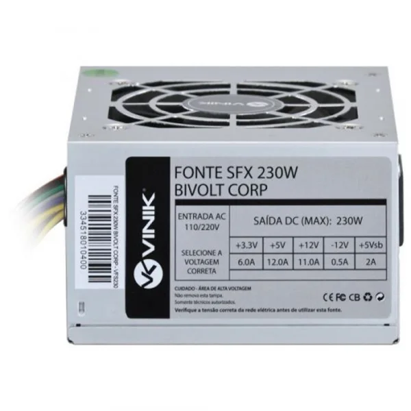 Fonte ATX SFX 230W Real Vinik VFS230