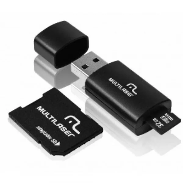 Cartao de Memoria microSD 32Gb Multilaser Com Leitor USB MC163