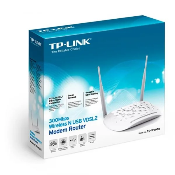 Roteador Wireless  + Modem ADSL 300Mbps Tp-Link Td-W9970