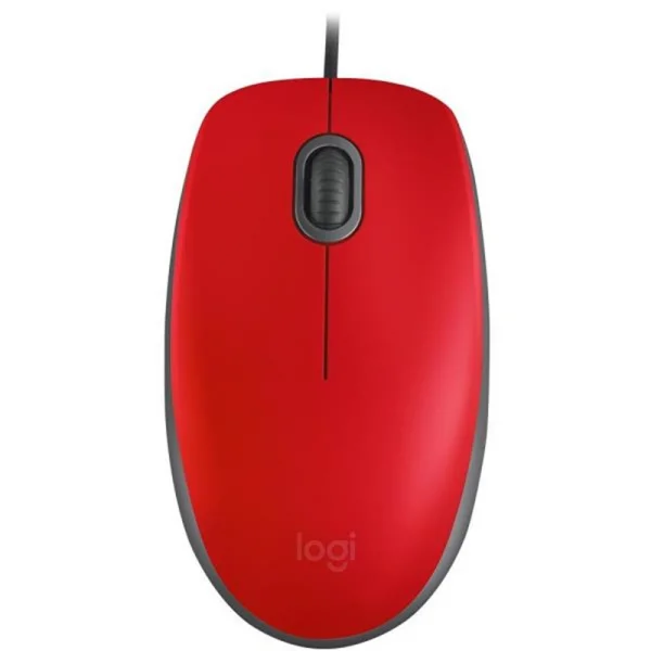 Mouse USB Logitech M110 com Clique Silencioso Vermelho