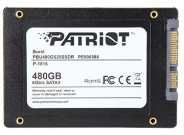 HD SSD de 480GB Sata Patriot Burst - PBU480GS25SSDR