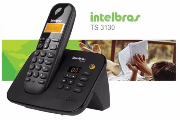 Telefone Sem Fio Intelbras TS 3130 Com Secretria Eletrnica Preto