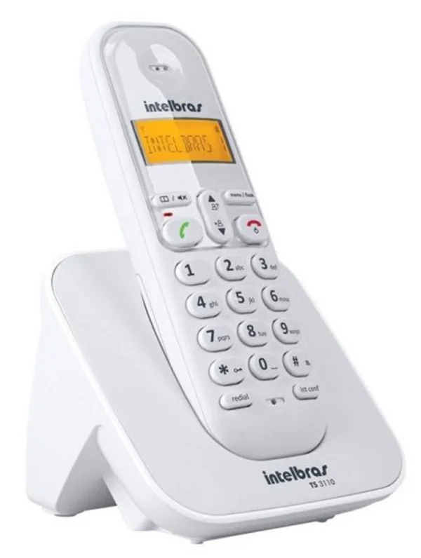 Telefone Sem Fio Intelbras TS 3112 Dect Com Ramal e Identificador Branco