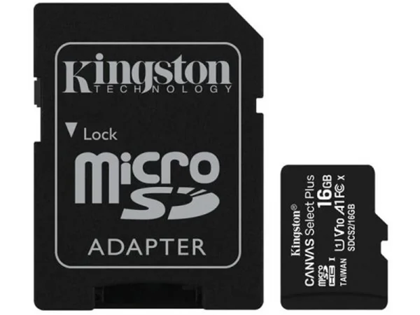 Cartao de Memoria microSD 16Gb Kingston Canvas Com Adaptador