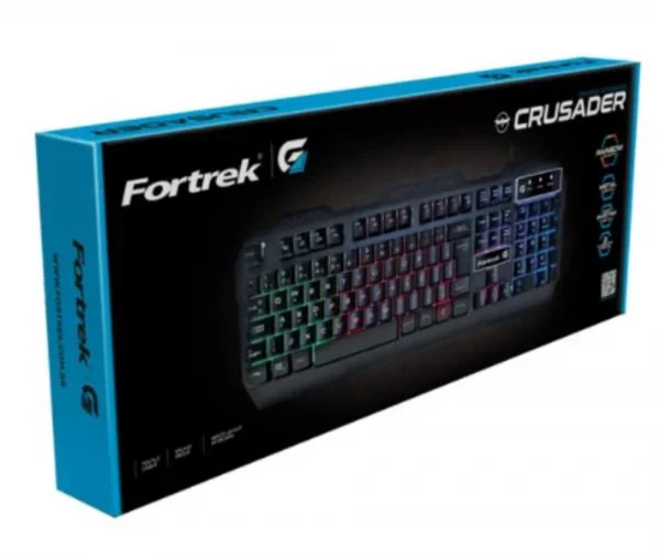 Teclado Gamer USB Fortrek Crusader RGB