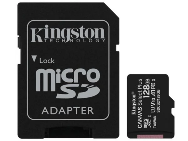 Cartao de Memoria microSD 128Gb Kingston com adaptador Canvas