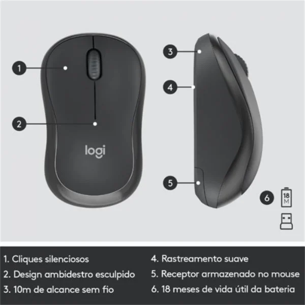 Teclado e Mouse Sem Fio Logitech MK295 - 920-009793