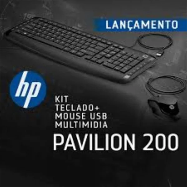 Teclado e Mouse USB HP Pavilion 200