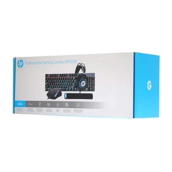 Teclado e Mouse Gamer USB HP GM 3000 Kit 4x1