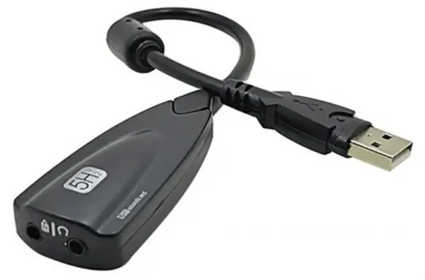Placa de som Adaptador USB de Som com rabicho