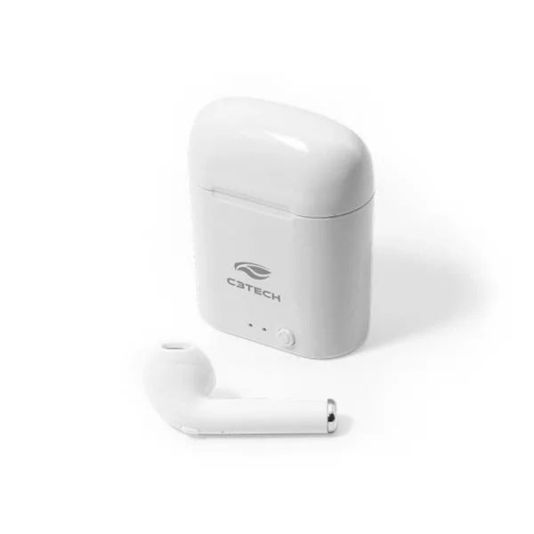 Fone de Ouvido Bluetooth EP-TWS-20WH Branco C3Tech