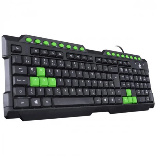 Teclado Gamer USB Vinik Dragon V2 GT104 Preto e Verde