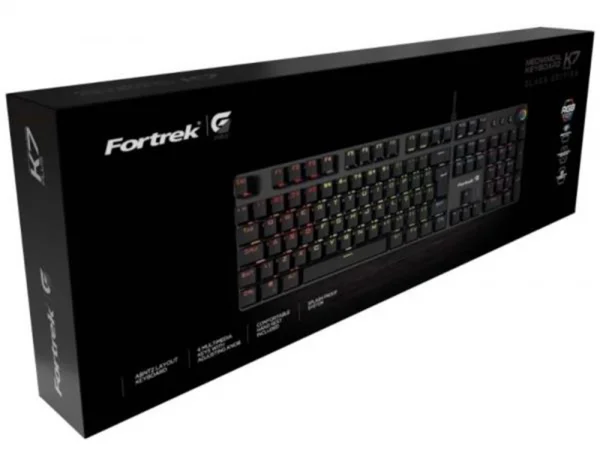 Teclado Gamer Mecanico USB Fortek GPRO Plus K7 Black Edition RGB