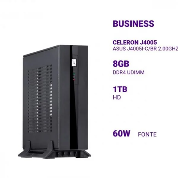 Computador BI Mini Torre Intel Celeron J4005 8GB HD 1TB Win10 Pro **QUEIMA DE ESTOQUE**