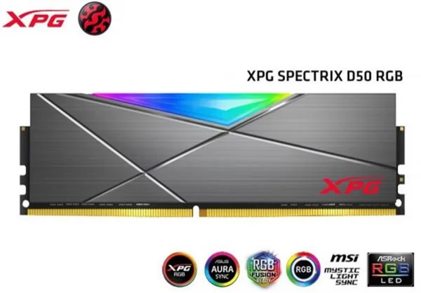 Memoria para Desktop DDR4 8GB 3200Mhz Adata XPG Spectrix D50 RGB Cinza