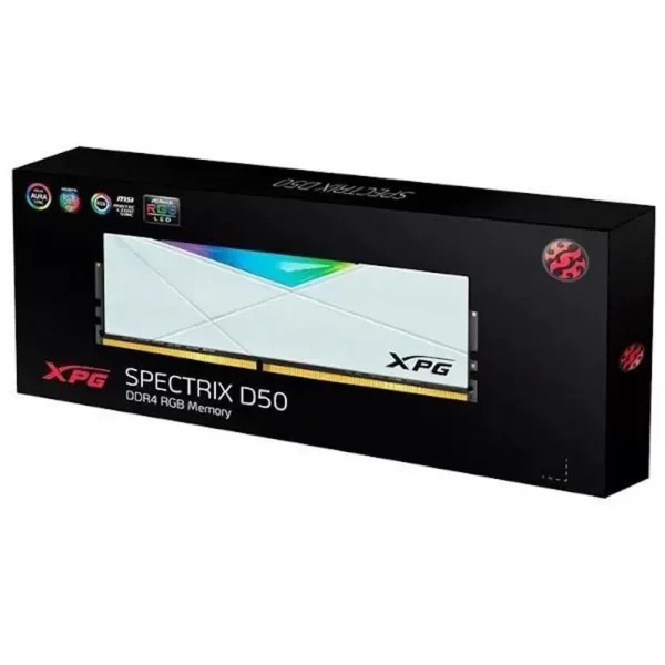 Memoria para Desktop DDR4 16GB 3200Mhz Adata XPG Spectrix D50 RGB Branca AX4U32008G16A-SW50