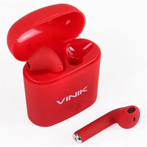 Fone de Ouvido Bluetooth Vinik W1+ TWS Auricular Vermelho