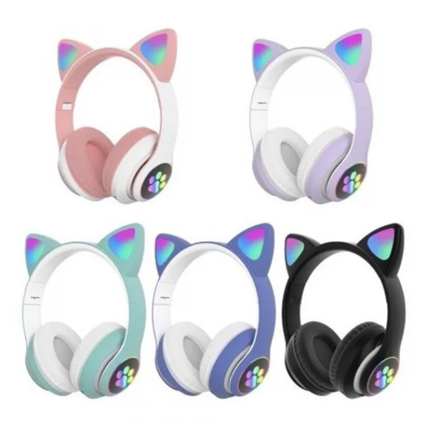 Fone de Ouvido Bluetooth Cat Ear Flex Gold KTP-101 Colors