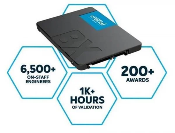 HD SSD de 500GB Sata Crucial BX500 - CT500BX500SSD1