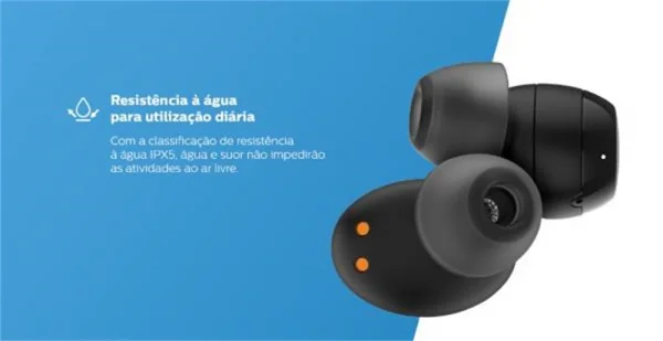 Fone de Ouvido Bluetooth Intra-Auricular TAT1235BK/97 Preto PHILIPS