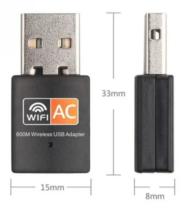 Adaptador USB Wireless Nano Dual Band 2.4/5Ghz 600Mbps