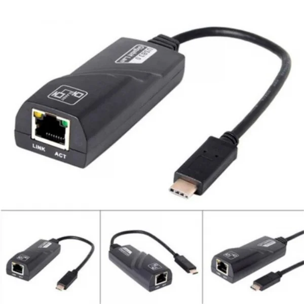 Adaptador Conversor USB-C x Rj 45 Fast Ethernet Knup KP-AD102
