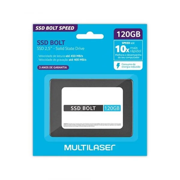 HD SSD de 120GB Sata Multilaser Bolt - SS120