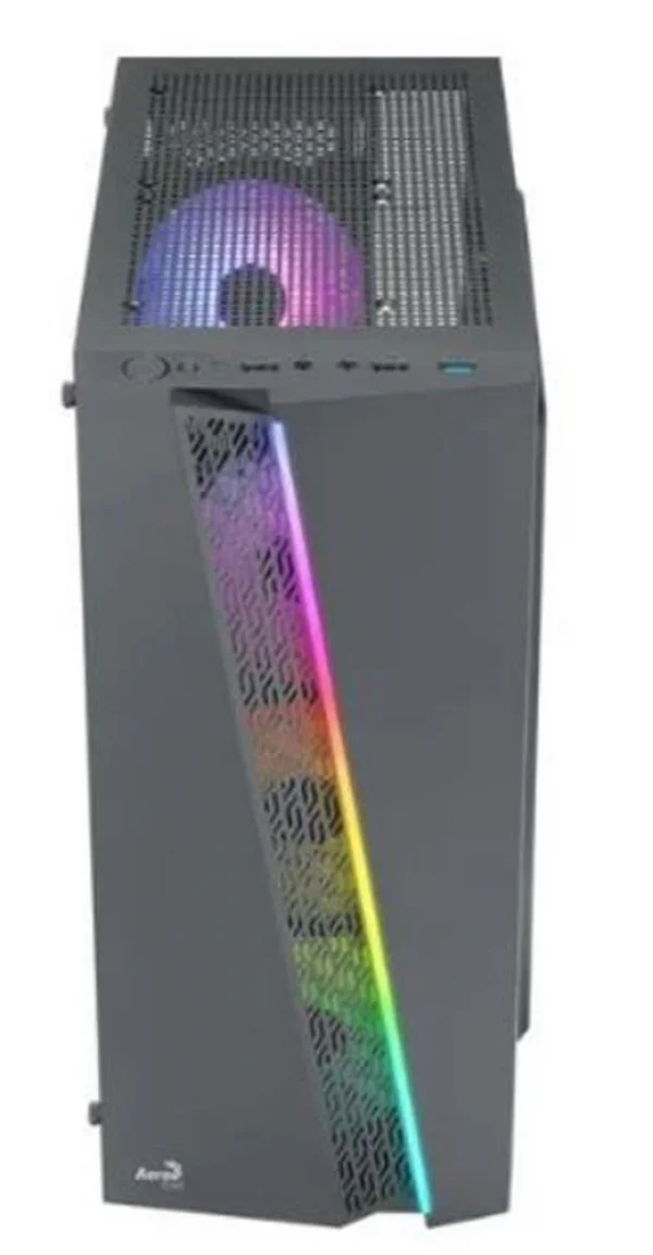 Gabinete Gamer Aerocool Blade Preto RGB Lateral Vidro