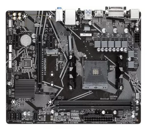 Placa Me AMD AM4 Gigbyte A520M-H DDR4 HDMI / DVI