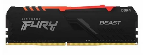 Memoria para Desktop DDR4 8GB 3200Mhz Kingston Gamer HyperX Fury Beast Black RGB KF432C16BBA/8
