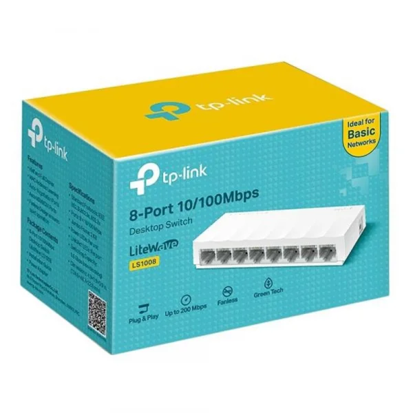 Switch 08 Portas Fast (10/100Mbps) TP-Link LS1008