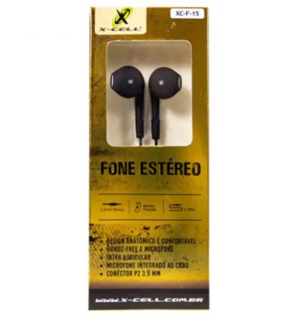 Fone de Ouvido Auricular Earpods Flex Gold Color XC-F-15
