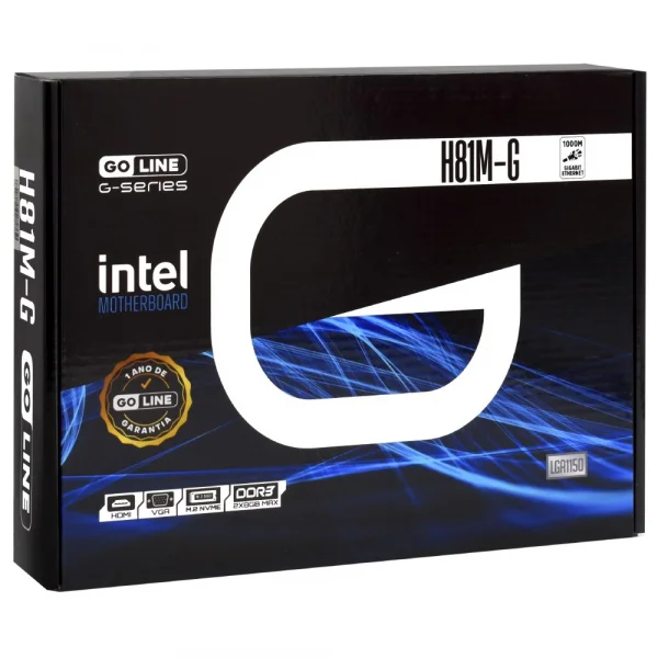 Placa Me Intel LGA 1150 GoLine GL-H81M-G  M.2 DDR3 HDMI / VGA / GigaLan
