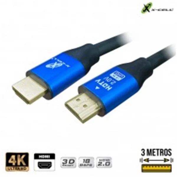 Cabo HDMI 3 Metros 4K Flex Gold XC-4K3